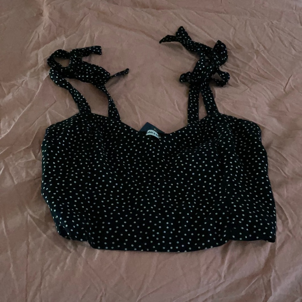 Abercrombie & Fitch polka dot crop top
